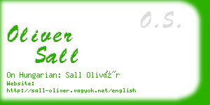 oliver sall business card